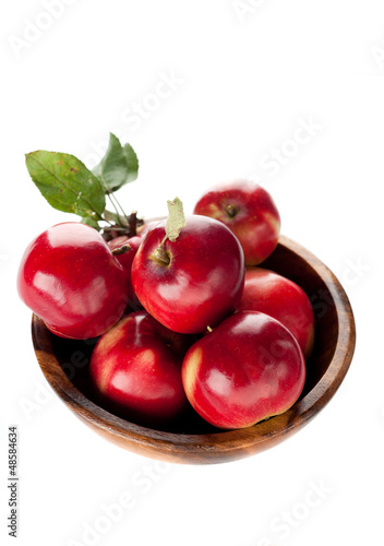 Photo: Ripe red apples in a bowl Ripe red apples in a bowl