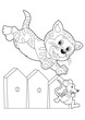 The coloring plate - illustration for the children