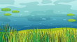 A water and a beautiful landscape