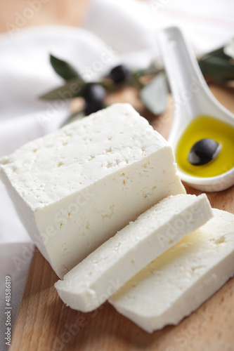 Photo: Feta cheese with olives Feta cheese with olives
