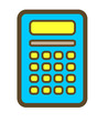 Calculator blue.