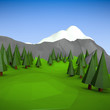 3D Minimalistic Lowpoly Landscape