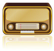 retro radio vector illustration