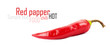 red hot chili pepper isolated on a white background