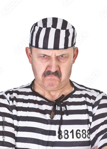 Photo: portrait of an angry prisoner portrait of an angry prisoner
