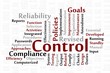 Control word cloud with data sheet background