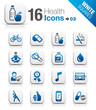 White Squares - Health and Fitness icons