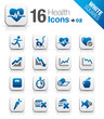 White Squares - Health and Fitness icons