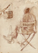 The film environment: Director and clapperboard