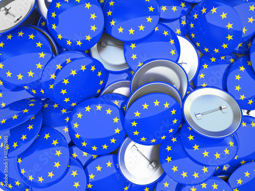 Illustration: Buttons with EU flag Buttons with EU flag