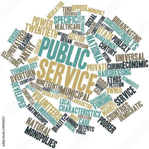 Illustration: Word cloud for Public service Word cloud for Public service