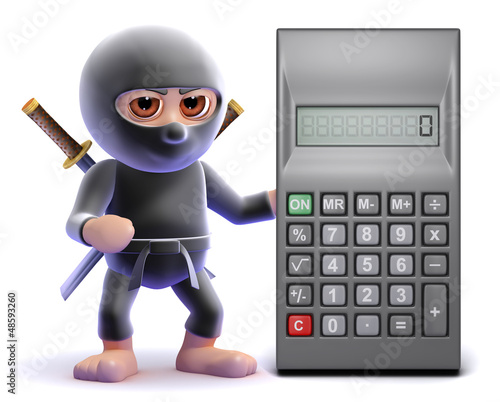 Illustration: Ninja is calculating Ninja is calculating
