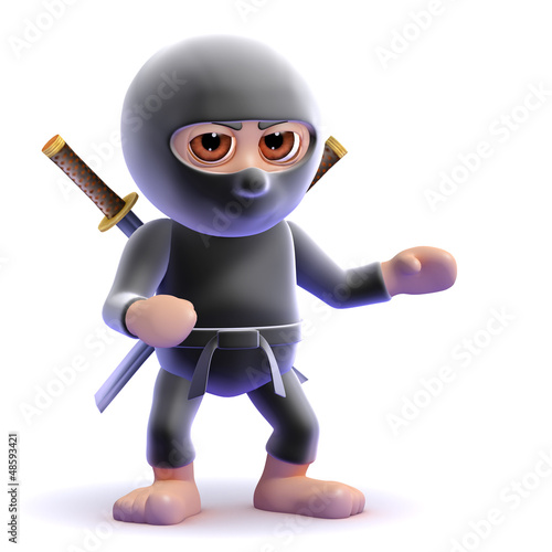 Illustration: Ninja gestures to the left Ninja gestures to the left