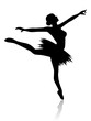 Ballerina in Arabesque Haltung – Vektor und freigestellt