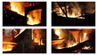 Vídeo: Hard work in a Foundry, split screen Hard work in a Foundry, split screen
