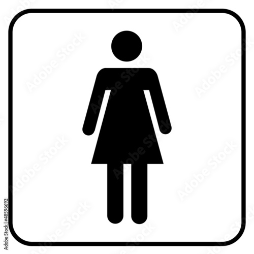 Vector: WC Symbol Toilette Frau WC Symbol Toilette Frau