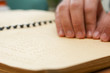 hand reading in braille