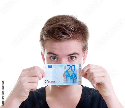 Photo: Teenager mit 20 Euro Schein Teenager mit 20 Euro Schein