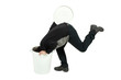 Man lonnk in the trash