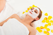 Therapist applying a face mask