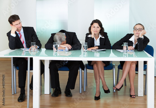 Photo: Bored panel of judges or interviewers Bored panel of judges or interviewers