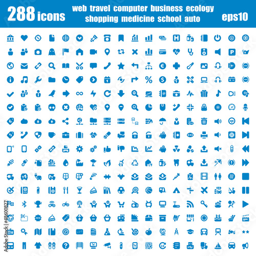 Vector: icons basic blue icons basic blue