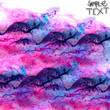 background hand  art watercolour pink blue brush texture isolate