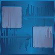 Vector blue modern abstract brochure design with arrow