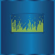 Vector background with spectrum analyzer