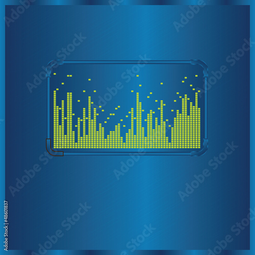 Vector: Vector background with spectrum analyzer Vector background with spectrum analyzer