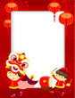 Vector: Chinese New Year Greeting Card/lion dance Chinese New Year Greeting Card/lion dance