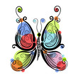 Beautiful butterfly patterns of