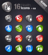 Glossy pebbles - Health and Fitness icons