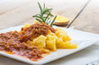 Polenta with Bolognese Sauce