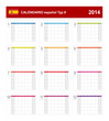 Calendario 2014 español Typ H