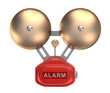 Illustration: Alarm bell ringer. Isolated on white Alarm bell ringer. Isolated on white