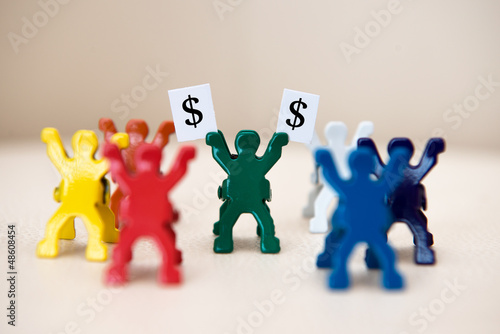 Photo: Concept photo of businessman with money Concept photo of businessman with money
