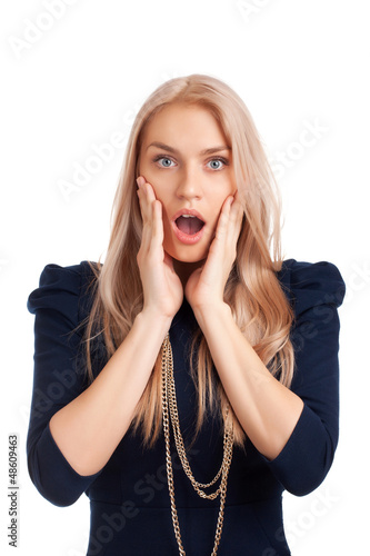 Photo: Surprised blond woman Surprised blond woman