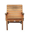 Vintage wooden armchair isolated on white background