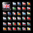 Black buttons Flags # Vector