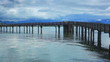 Video: Wooden bridge over lake. Wooden bridge over lake.