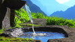 Pure water from spring.