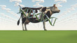 Cow and questions clouds GMO