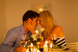 young loving couple having romantic dinner together