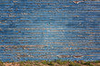 Worn Blue Exterior Wall Background or Backdrop