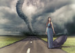 Photo: woman and tornado woman and tornado