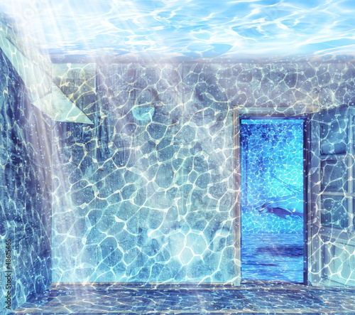 Illustration: underwater interior underwater interior
