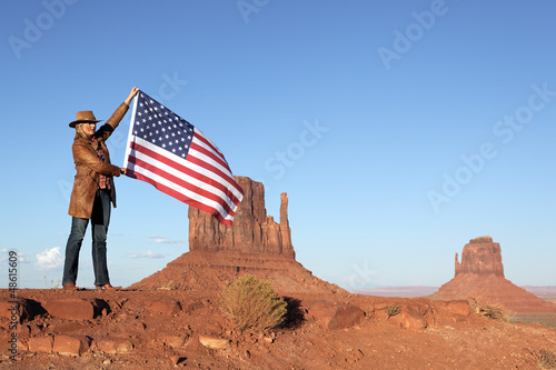 Photo: USA flag at Monument Valley USA flag at Monument Valley