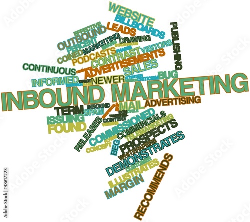 Illustration: Word cloud for Inbound marketing Word cloud for Inbound marketing