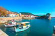 Greece Nafpactos main port side view, Central Greece